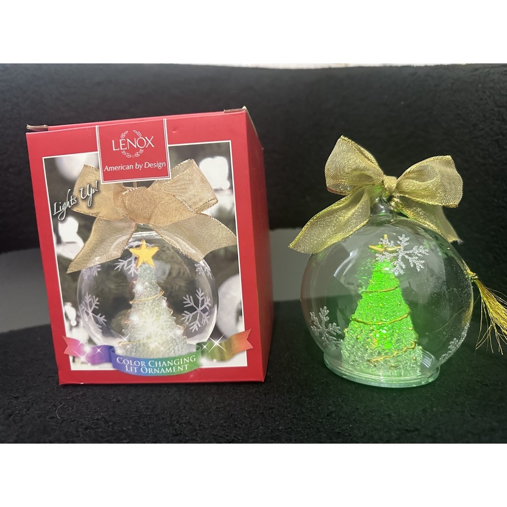 Lenox Tree Lit Color Changing American Design Christmas Tree Ornament Wonder